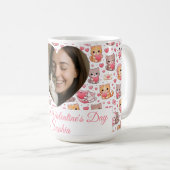 Personalized Valentine’s Day Cat Mug with Photo  Koffiemok (Voorkant rechts)