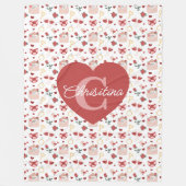 Personalized Valentine’s Day Fleece Blanket (Voorkant)