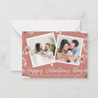 Personalized Valentine’s Day Photo Card | Custom C Notitiekaartje