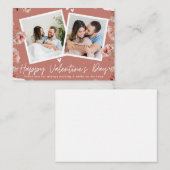 Personalized Valentine’s Day Photo Card | Custom C Notitiekaartje (Voorkant / Achterkant)