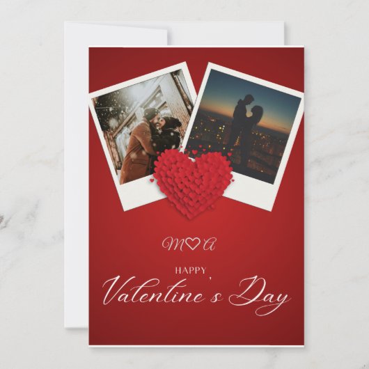 Personalized Valentine’s Day Photo Card | Custom L Kaart (Voorkant)