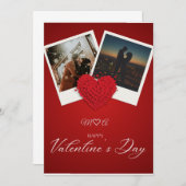 Personalized Valentine’s Day Photo Card | Custom L Kaart (Voorkant / Achterkant)