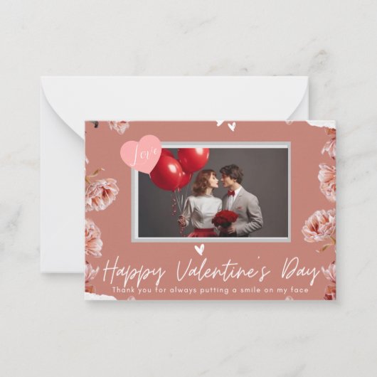 Personalized Valentine’s Day Photo Card | Romantic Notitiekaartje (Voorkant)