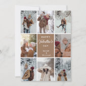 Personalized Valentine’s Day Photo Collage Card Feestdagenkaart (Voorkant)