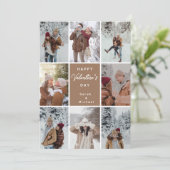 Personalized Valentine’s Day Photo Collage Card Feestdagenkaart (Staand voorkant)
