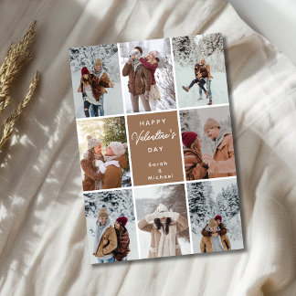Personalized Valentine’s Day Photo Collage Card Feestdagenkaart