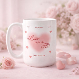 Personalized Valentine’s Day Romantic Couple Mug  Koffiemok