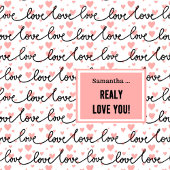 Personalized Valentine Shower Curtain Pink Black   Douchegordijn