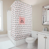 Personalized Valentine Shower Curtain Pink Black   Douchegordijn (In situ)