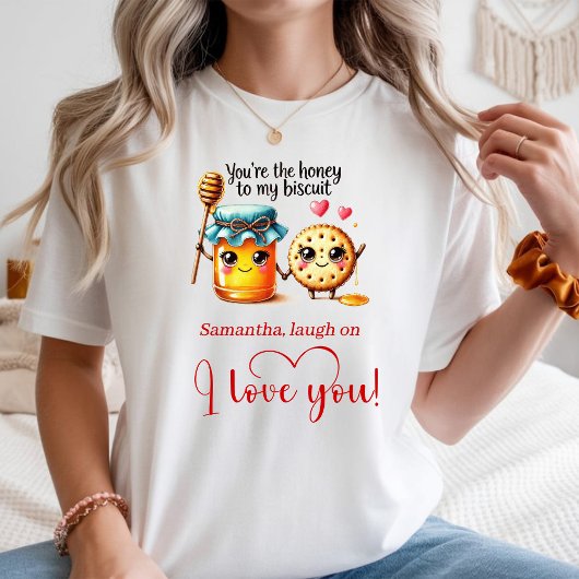 Personalized Valentine Women Tee Food Puns T-shirt