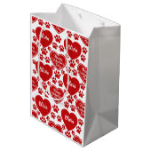 Personalized Valentine's Day Gift Bag  Medium Cadeauzakje (Achterkant Gekanteld)