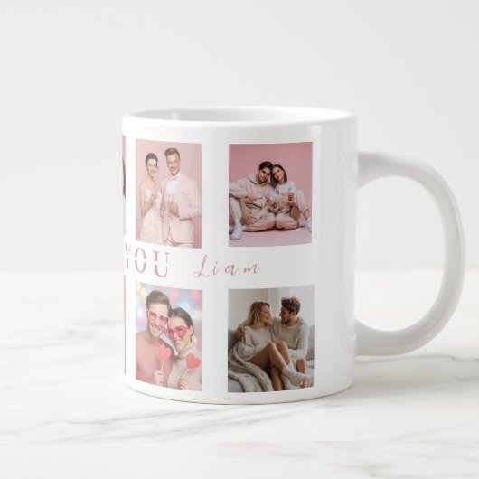 Personalized Valentine's Day Mug | Custom Photos Grote Koffiekop (Rechts)