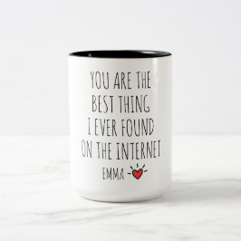 Personalized Valentines Day Mug Funny Gift For Him Tweekleurige Koffiemok
