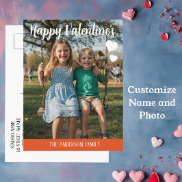Personalized Valentines Day Photo  Briefkaart