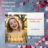 Personalized Valentines Day Photo  Kaart