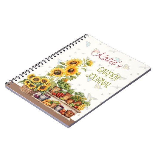 Personalized Vegetable Garden Journal Notitieboek (Linkerzijde)