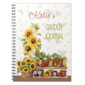 Personalized Vegetable Garden Journal Notitieboek (Voorkant)