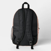 Personalized Vertical Stripe Backpack Bedrukte Rugzak (Achterkant)