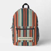 Personalized Vertical Stripe Backpack Bedrukte Rugzak (Voorkant)