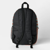 Personalized Vertical Stripe Backpack Bedrukte Rugzak (Achterkant)