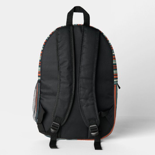 Personalized Vertical Stripe Backpack Bedrukte Rugzak (Achterkant)