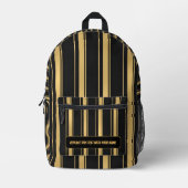 Personalized Vertical Stripe Backpack Bedrukte Rugzak (Voorkant)