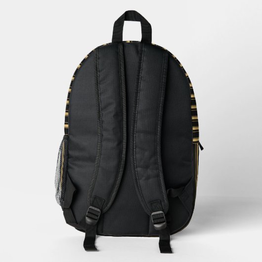 Personalized Vertical Stripe Backpack Bedrukte Rugzak (Achterkant)