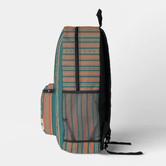 Personalized Vertical Stripe Backpack Bedrukte Rugzak (Rechts)