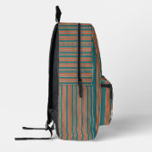 Personalized Vertical Stripe Backpack Bedrukte Rugzak (Links)