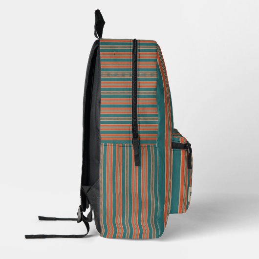 Personalized Vertical Stripe Backpack Bedrukte Rugzak (Links)