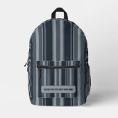 Personalized Vertical Stripe Backpack Bedrukte Rugzak (Voorkant)