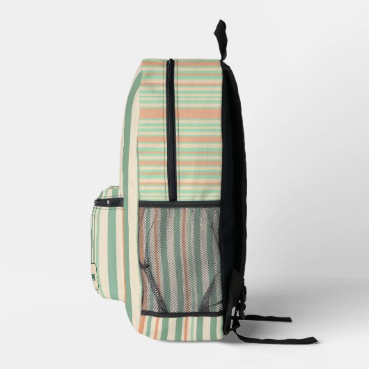 Personalized Vertical Stripe Backpack Bedrukte Rugzak (Rechts)
