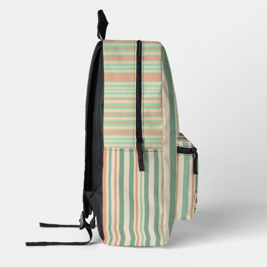 Personalized Vertical Stripe Backpack Bedrukte Rugzak (Links)