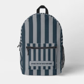 Personalized Vertical Stripe Backpack Bedrukte Rugzak (Voorkant)