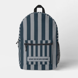 Personalized Vertical Stripe Backpack Bedrukte Rugzak