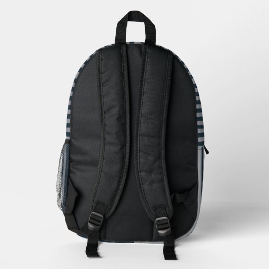 Personalized Vertical Stripe Backpack Bedrukte Rugzak (Achterkant)