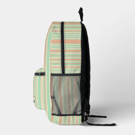 Personalized Vertical Stripe Backpack Bedrukte Rugzak (Rechts)