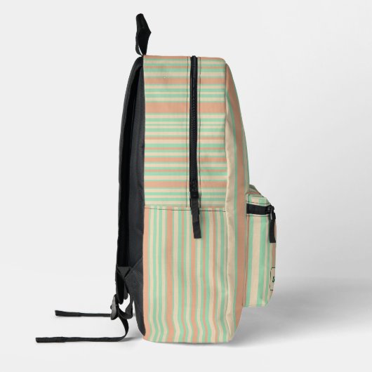 Personalized Vertical Stripe Backpack Bedrukte Rugzak (Links)