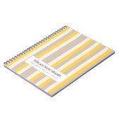 Personalized Vertical Stripe Yellow Lavender Notitieboek (Linkerzijde)