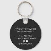 Personalized Veterinarian Husky Sketch Sleutelhanger (Achterkant)