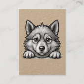 Personalized Veterinarian Husky Sketch Visitekaartje (Voorkant)