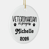 Personalized Veterinarian In Progress Keramisch Ornament (Rechts)