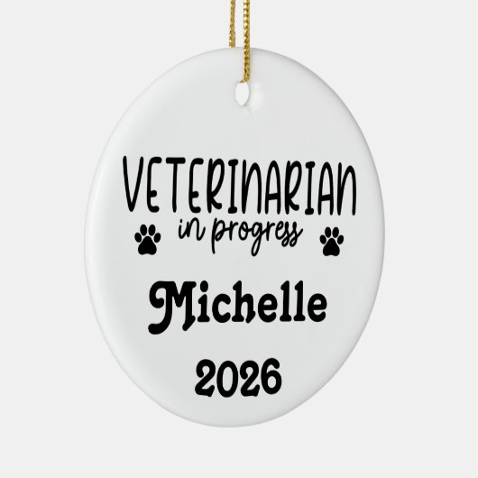 Personalized Veterinarian In Progress Keramisch Ornament (Rechts)