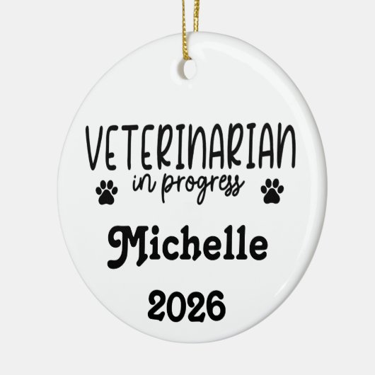 Personalized Veterinarian In Progress  Keramisch Ornament (Links)