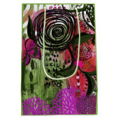 Personalized Vibrant Abstract Mixed Media Art  Medium Cadeauzakje (Achterkant)