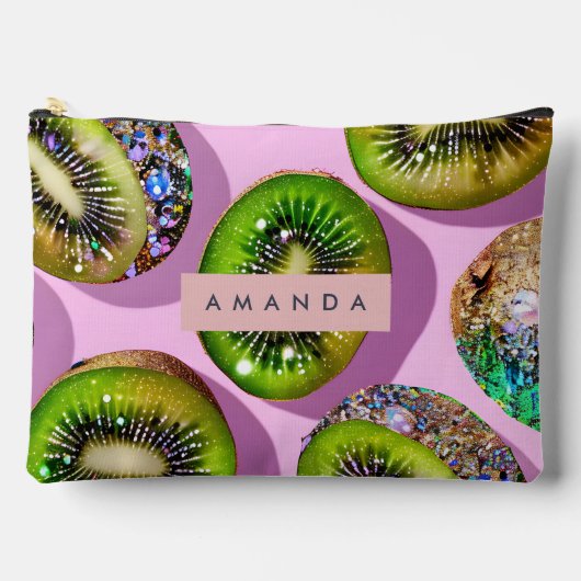 Personalized Vibrant Glitter Kiwi Pop Art Design Etui (Voorkant)