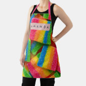 Personalized Vibrant Rainbow Candy Stripe  Schort (Insitu)