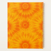 Personalized Vibrant Sunflower Orange Tie-Dye Art Planner (Achterkant)