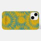Personalized Vibrant Sunflower Tie-Dye Art Case-Mate iPhone Case (Achterkant (horizontaal))