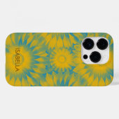 Personalized Vibrant Sunflower Tie-Dye Art Case-Mate iPhone Case (Achterkant (horizontaal))
